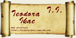 Teodora Ikač vizit kartica